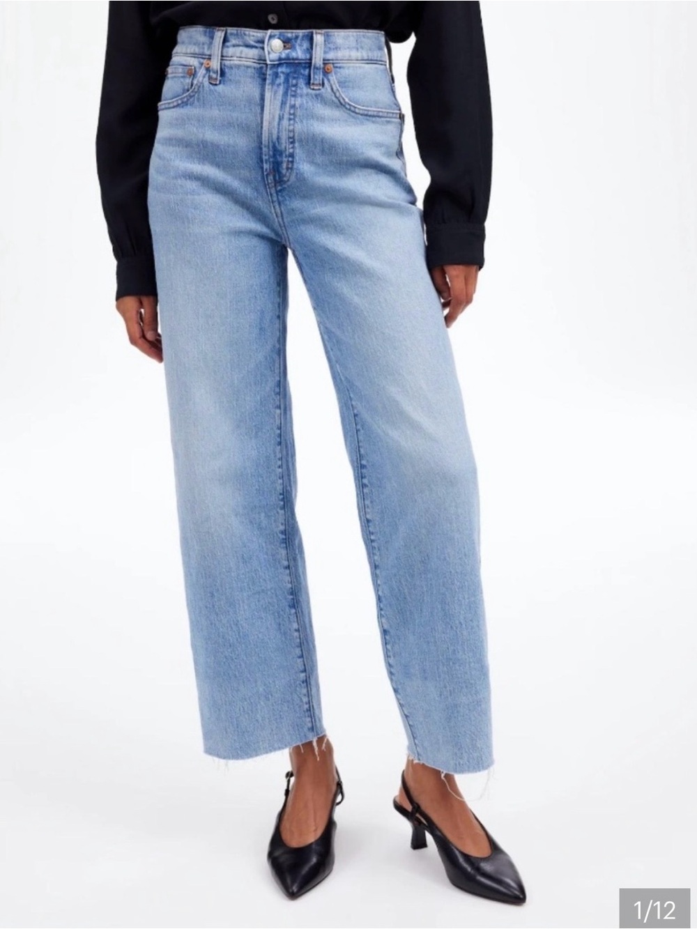 Madewell The Perfect Vintage Wide-Leg Cropped Jean